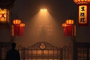 横版主推画面：雨夜码头的集装箱与单盏路灯下的对峙人影